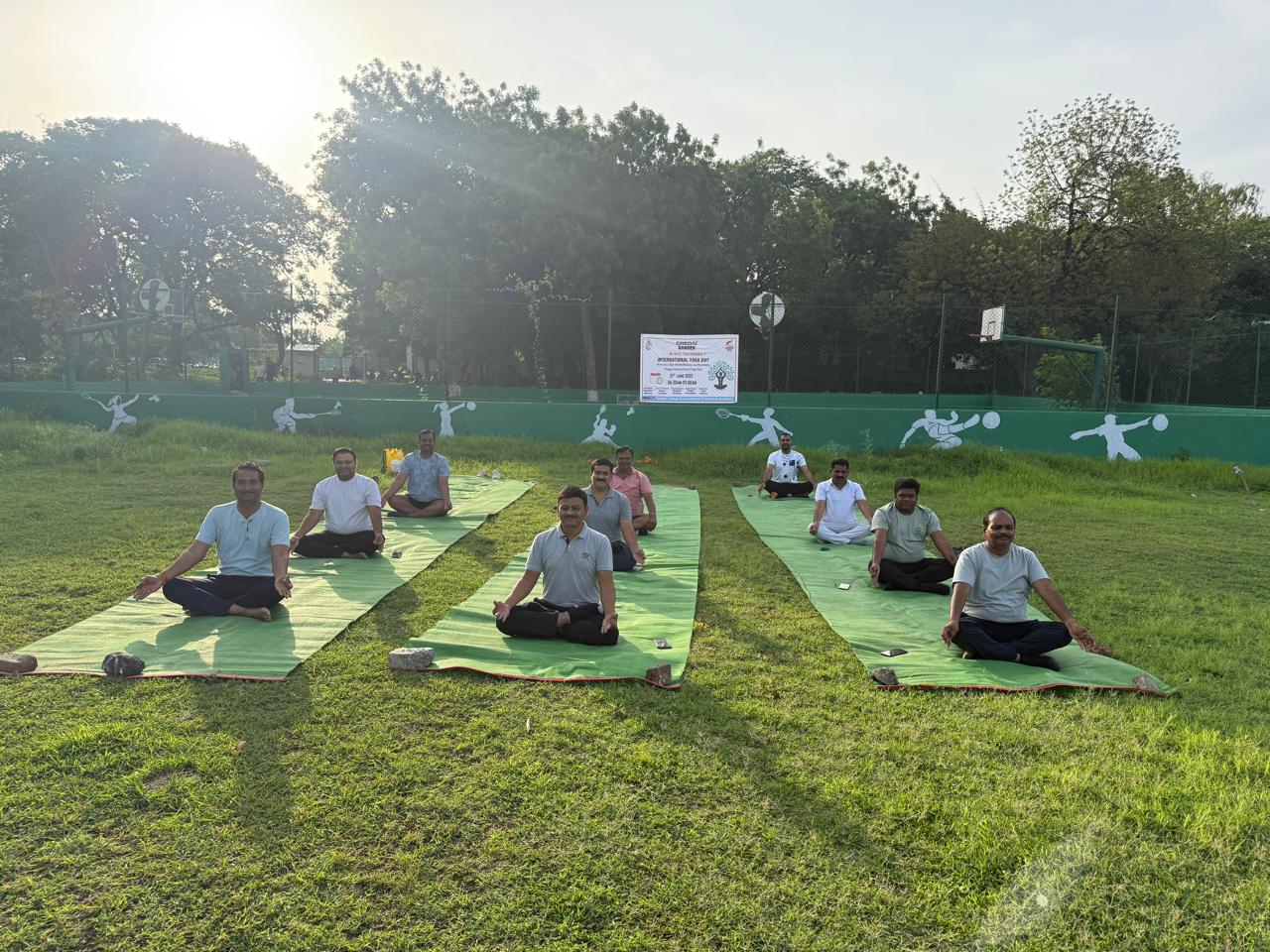 Yoga day celebration by Credai Nanded Team